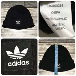 Adidas Trefoil Beanie One Size Black Acrylic Knit
